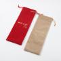 Customized Luxury Long Velvet Pouch Drawstring Velvet Pen Bag Pencil Packaging Bags Red Brown Velvet Pen Pouch