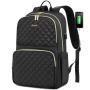 LOVEVOOK new Quilted Travel bags fashion 15.6 17inch work Computer College School Bookbag Anti-Theft laptop backpacks with USB