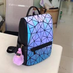 LOVEVOOK droppshipping fashion luxury women bags bagpack ladies purse university girls geometric luminous school backpacks