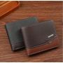 Men's short wallet, spliced retro cross-border men's leather wallet, multi-card slot soft leather money clip, factory wholesale