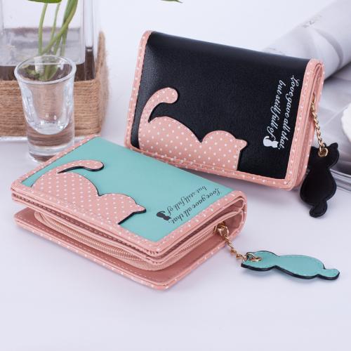 Hot selling designer purses printing embroidery customized leather wallet for ladies
