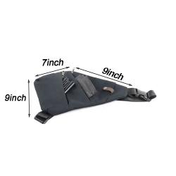 Metal Lock Hide Smelly Black Shoulder Crossbody Fanny Pack Custom Odor Proof Chest Fanny Pack For Man