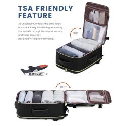 LOVEVOOK OEM 40L Large Capacity Carry On Travel Backpack Flight Approved Business Laptop Back pack Suitcase with 3 Packing Cubes