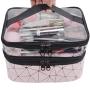 PU Leather Travel Case Beauty Makeup Cosmetic Cases Bag Women Travel Rose Gold Makeup Bag Custom Private LOGO