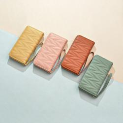 2022 New Style Long Zipper Coin Purse Embroidery Large-capacity Wallet Thread Mobile Phone Clutch Wallet For Women carteras para mujer