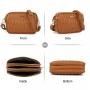 2024 new fashion ladies three layers of zipper small crossbody bag removable shoulder strap shoulder bag