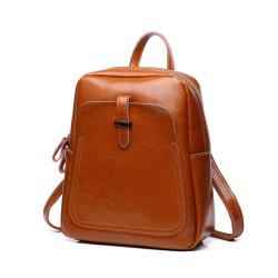 2024 Wholesale Hot Selling Oiled Genuine Leather Backpack Bag For Women Luxury