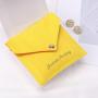 High Quality Envelope Jewelry Packing Canvas Cotton Pouch Custom Logo Flap Mirror Earring Jewelry Bag