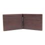 Customized Bifold Money Clip Real Leather Card Holder Wallet