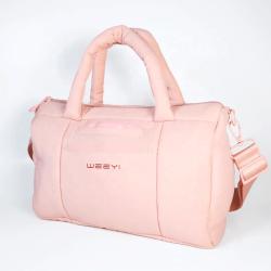 CHANGRONG Custom Mini Ladies Pink Nylon Sports Gym puffer duffle bag