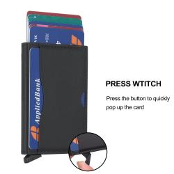 2024 Manufacturer OEM Aluminum Case Wallet RFID Pop Up Wallet Metal Credit Card Holder