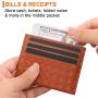 Personalized Slim Minimalist Leather Card Holder Wallet Genuine Leather Front Pocket Wallet Slim Minimalist Credit Card Holder
