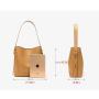 2024 New Trendy Fashion PU Leather Bucket Bags For Women  Portable Casual High-quality Designer Ladies Bucket Bags