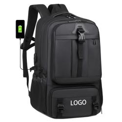 custom logo youth men's back bags multifunctional 17 inch business mochila sport travel laptop backpack with shoe storage