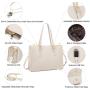 LOVEVOOK 2pc fashion office lady 15.6 in PU leather tote handbag sets large shoulder bags laptop briefcase work bag for women