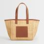 Custom Ladies Bag Factory Summer Design Women Purse Beach use Straw Fabric ladies Leather Single Shoulder Bag Leather Tote Bag