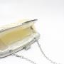 ZWY335 Champagne Pleated Polyester Ladies Evening Bag Banquet Party Luxury Rhinestone Clutch Bag Shell Shaped Prom Shoulder Bag