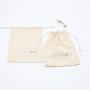 High Quality Organic Cotton Gift Packaging Custom Logo Dust Drawstring Bag Natural Cosmetic Cotton Makeup Pouch