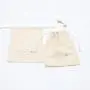 High Quality Organic Cotton Gift Packaging Custom Logo Dust Drawstring Bag Natural Cosmetic Cotton Makeup Pouch