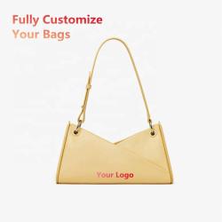 OEM ODM Elegant Fashion Pu Leather Top Quality Women Shoulder Bags With Customized Logo Lady Handbags Vegan Ladies Underarm Bags