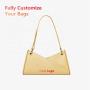 OEM ODM Elegant Fashion Pu Leather Top Quality Women Shoulder Bags With Customized Logo Lady Handbags Vegan Ladies Underarm Bags