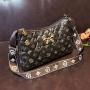 Best Price Cheap shoulder bag for women 2024 summer new women's bags pu leather ladies printed webbing underarm bag