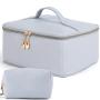 ODM OEM NEW Arrival 2023 Aopiya wholesale custom portable luxury cosmetic bag with adjustable dividers