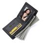 HR005 Man PU Leather Imprinted Solid Color Wallet Business Leisure Dual Color Card Bag New Fashion ID & Credit Card Holders