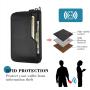 Minimalist Leather Zipper Wallet For Women And Men Slim Multi Card Holder Rfid Blocking And Keychain Ring Card Case