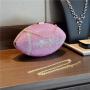 New Rhinestone American football round ball purse stone bling diamond crystal evening clutch handbags ladies womens purses