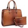 2023 HONGYA Satchel Purse Set 2pcs Women Handbag Wallet Tote Bag Bolsa A Cuestas Crocodile PU Leather Shoulder Bag Hobo Bag