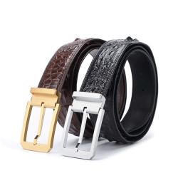 Ceinture Homme En Cuir Cinturones De Cuero Genuinos Wholesale Custom Luxury Designer Genuine Crocodile Leather Mens Belts