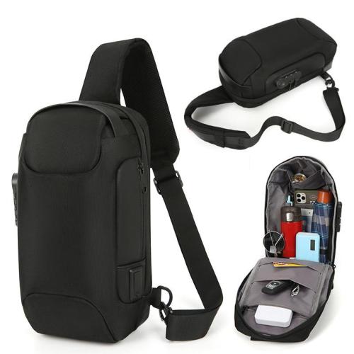wholesale waterproof anti theft usb men chest bags cross body bags for men luxury smell proof crossbody bag