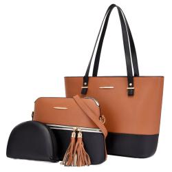 Trending Pu Leather Lady Hand Bags Women 3 Pieces Handbags Sets