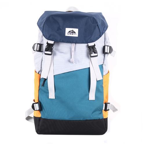 CHANGRONG Custom color block lightweight  rpet outdoor backpack for travel gym sport