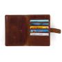 Custom genuine smooth leather passport holder class A crazy horse leather passport holder travel wallet