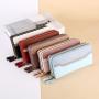 OEW209 Hot Sale Fashion Design Women Wallet Business ID Credit Card Holder Long Handhelding Wallet Double Zipper Coin Purse