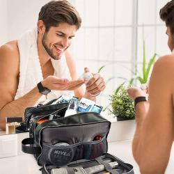 Cosmetic Bag Man Short Plush Fabric Animal Square Cube Cosmetic  Makeup Waterproof Cosmetic Bag For Men Toiletry Bag Leather