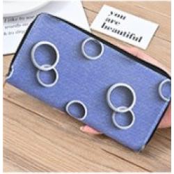 2024 Women's Wallet New Fashion  Long  Purse  Zipper Colorful Rectangle Ladies Bag For Mobile Phone And Money