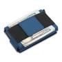 Wholesale leather pop up wallet card holder men aluminum card case leather metal card holder