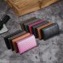 Men RFID Anti-theft brush purse Aluminum alloy ejection Credit Card Holder Aluminum Case Pocket Travel Business Leather Wallet