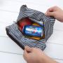 Factory Direct Supply Stripes Tote Lunch Bag Factory Wholesale Waterproof Tote Lunch Bag