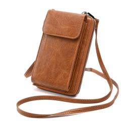2024 New Style Simple Solid Color Shoulder Bag Multicolor Coin Purse Zipper Mobile Phone Wallet Bag For Women