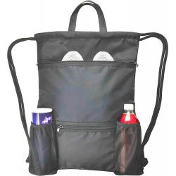 Wholesale Drawstring Backpack Gym Drawstring Bag With Compartment Outdoor Athletic Cinch Backpack With Zipper Pockets And Mesh