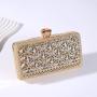 Hot Selling New Design Woman Silver Gold Diamond Evening Bag Flower Crystal Birthday Party Handbag Wedding Bridal Floral Purse