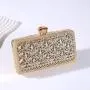 Hot Selling New Design Woman Silver Gold Diamond Evening Bag Flower Crystal Birthday Party Handbag Wedding Bridal Floral Purse