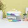 New Letter Printing Makeup Bag Waterproof Large Capacity Wash Bag Translucent Frosted Cosmetics Storage Bag
