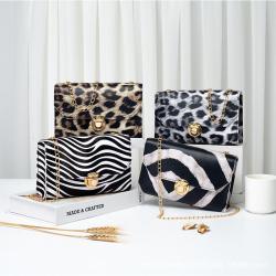 Leopard Small Square Women's Bags New 2024 Manufacturers Wholesale Korean Shoulder Crossbody Bags Cell Phone Bags