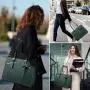 LOVEVOOK Fashion Modern Business Office Work Bag Waterproof PU Leather 15.6 Inch Computer Laptop Tote Bag for Women