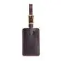 Wholesale custom handcrafted full grain leather luggage tag with adjustable strap